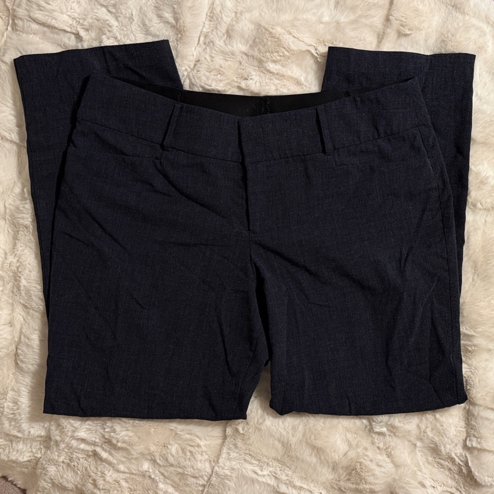 Nine West Navy Heathered Boot Cut Pants, Size 18 - Picture 2 of 9